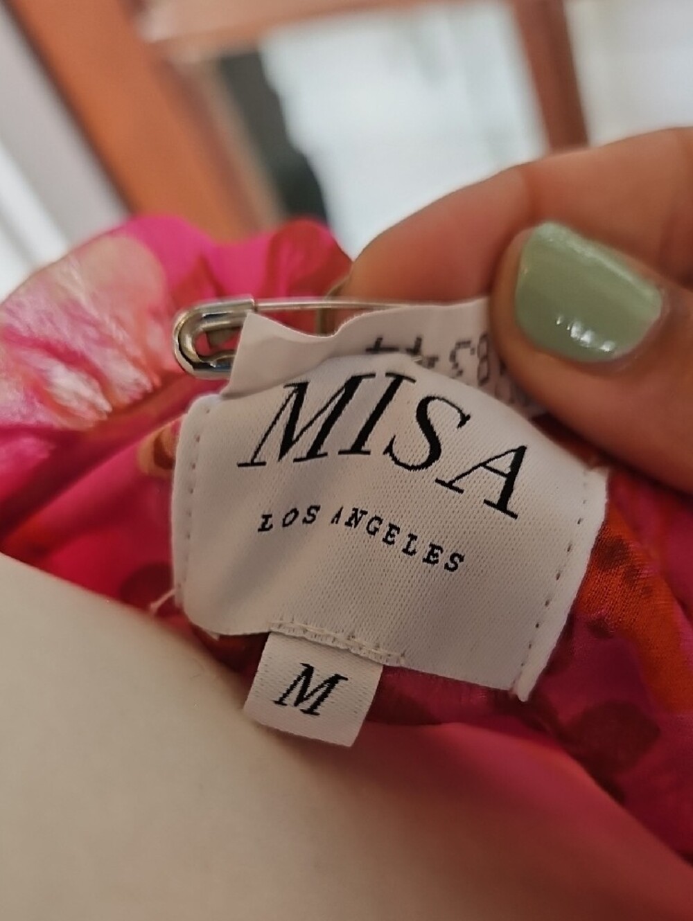 Misa Los Angeles Bright Pink Floral Ruffle Mini Dress - Picture 2 of 4